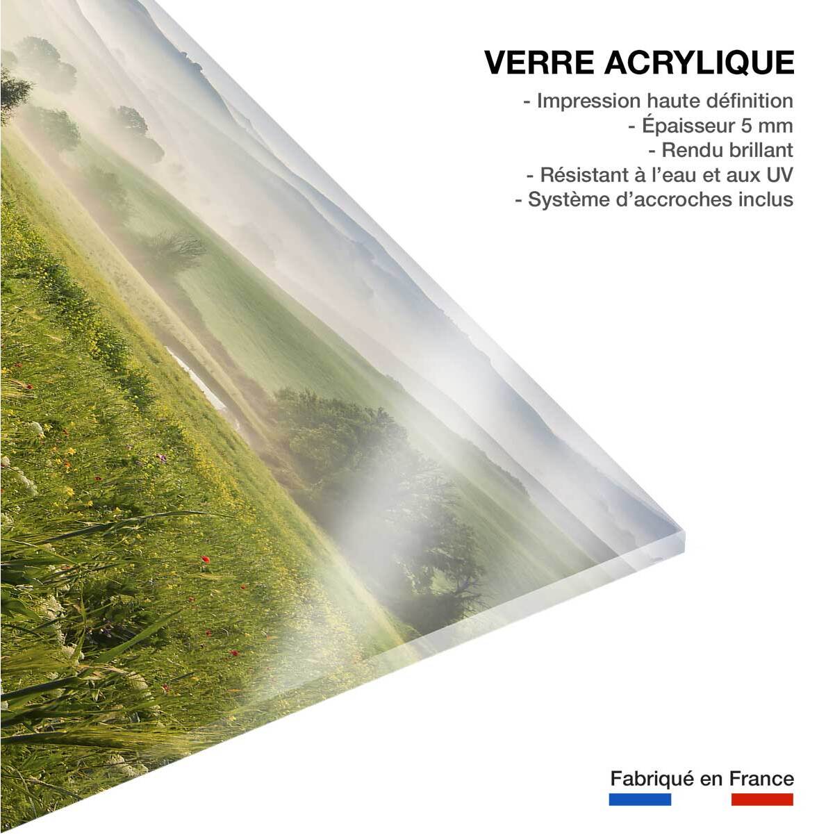 Tableau nature printemps toscan  Tableau plexiglas