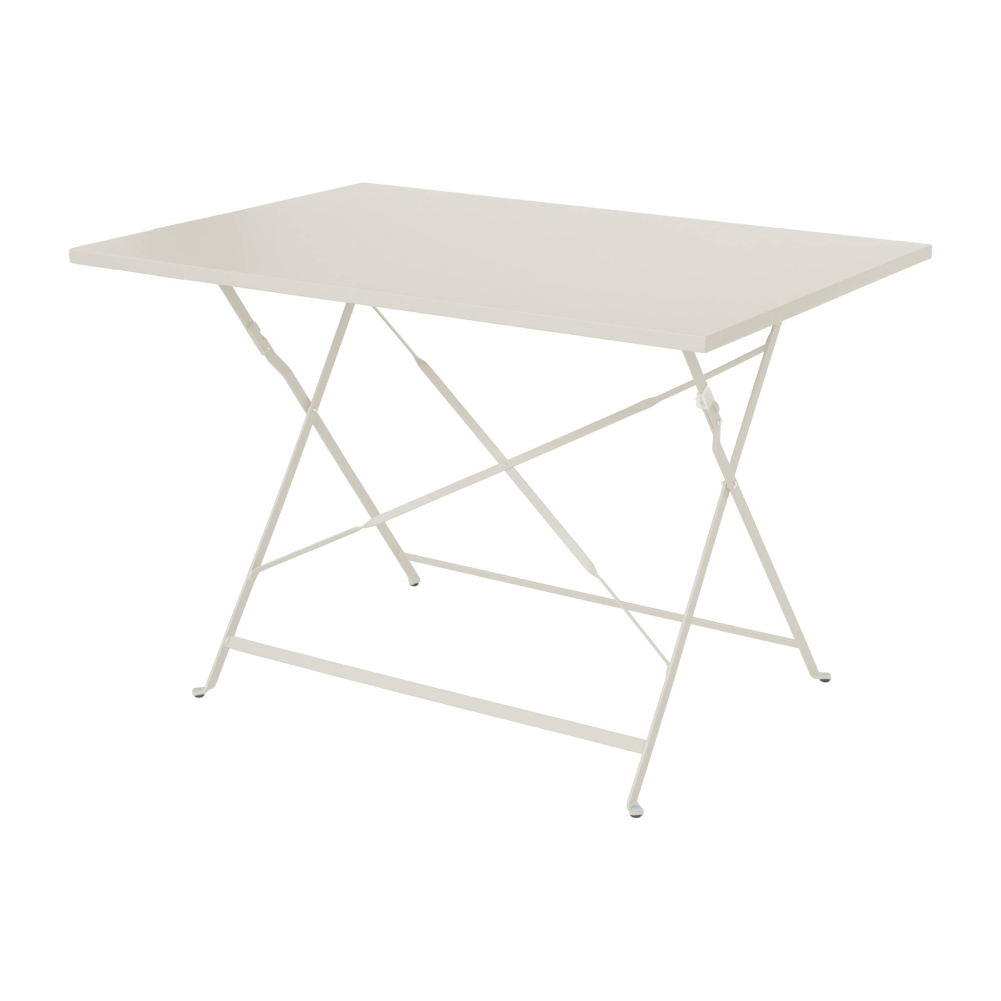 Table de jardin bistrot pliante métal + 4 assises 110 x 70cm. avec quatre chaises pliantes. acier thermolaqué