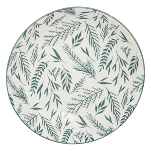 Service de table Agathe 12 pièce(s) vert D26,5xp2,4cm