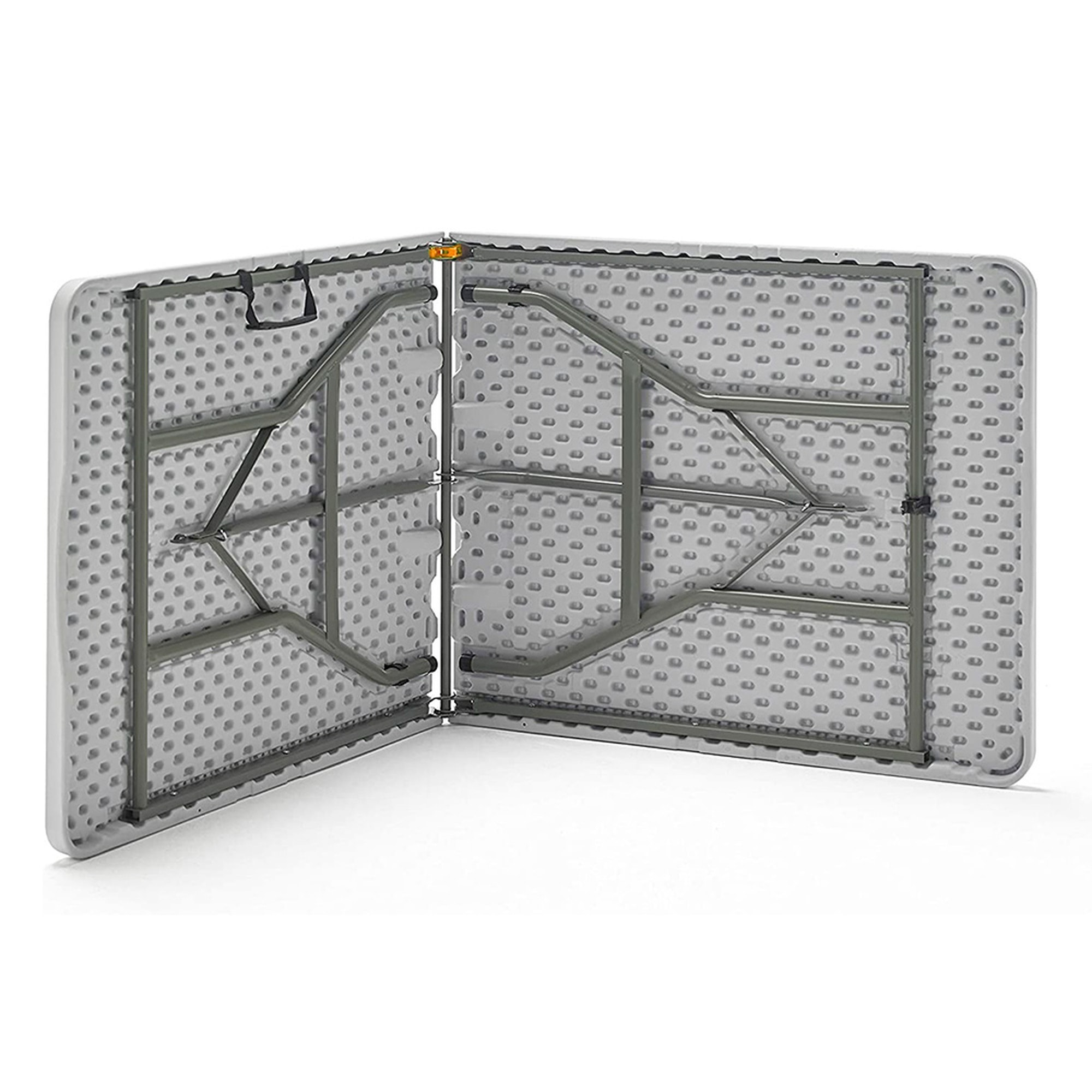 Mesa rectangular plegable Multifuncional 183x76x74cm, y Set de 4 Sillas plegables 51x45x85,5cm, ideal para exteriores