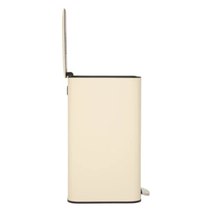 Poubelle slim rectangulaire à pédale Delta 30L argile