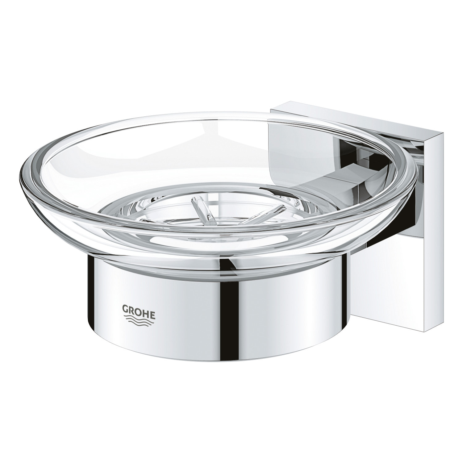 GROHE QuickFix - Start Cube - Porte savon avec support - Finition Chromée 41096000 (à visser ou à coller)