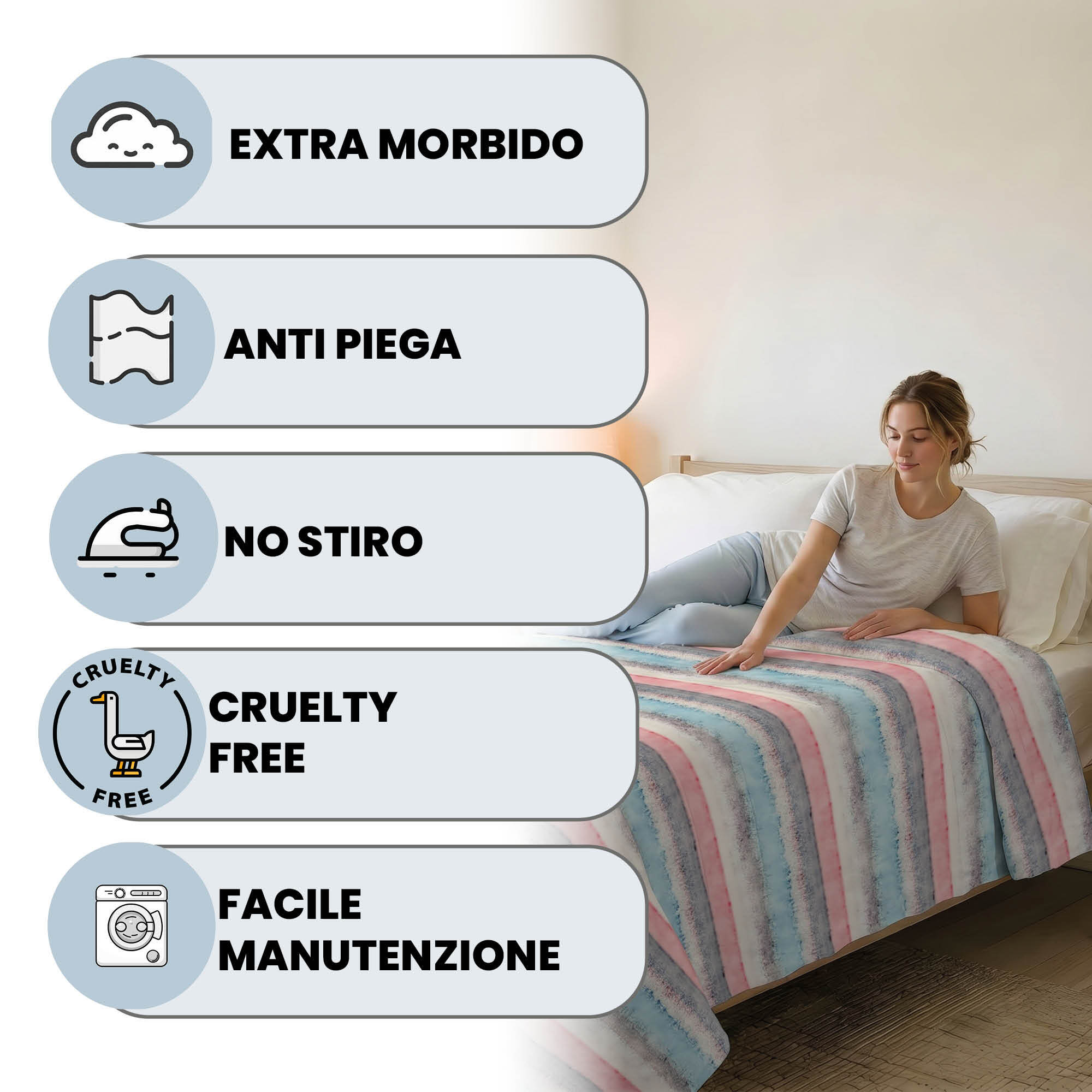 TRAPUNTINO ESTIVO BASIC, MADE IN ITALY, SINGOLO, SARAH