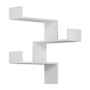 Mensola Dpiacezz, Scaffale, Ripiano a muro, Scaffalatura multiuso, 60x60h90 cm, Bianco