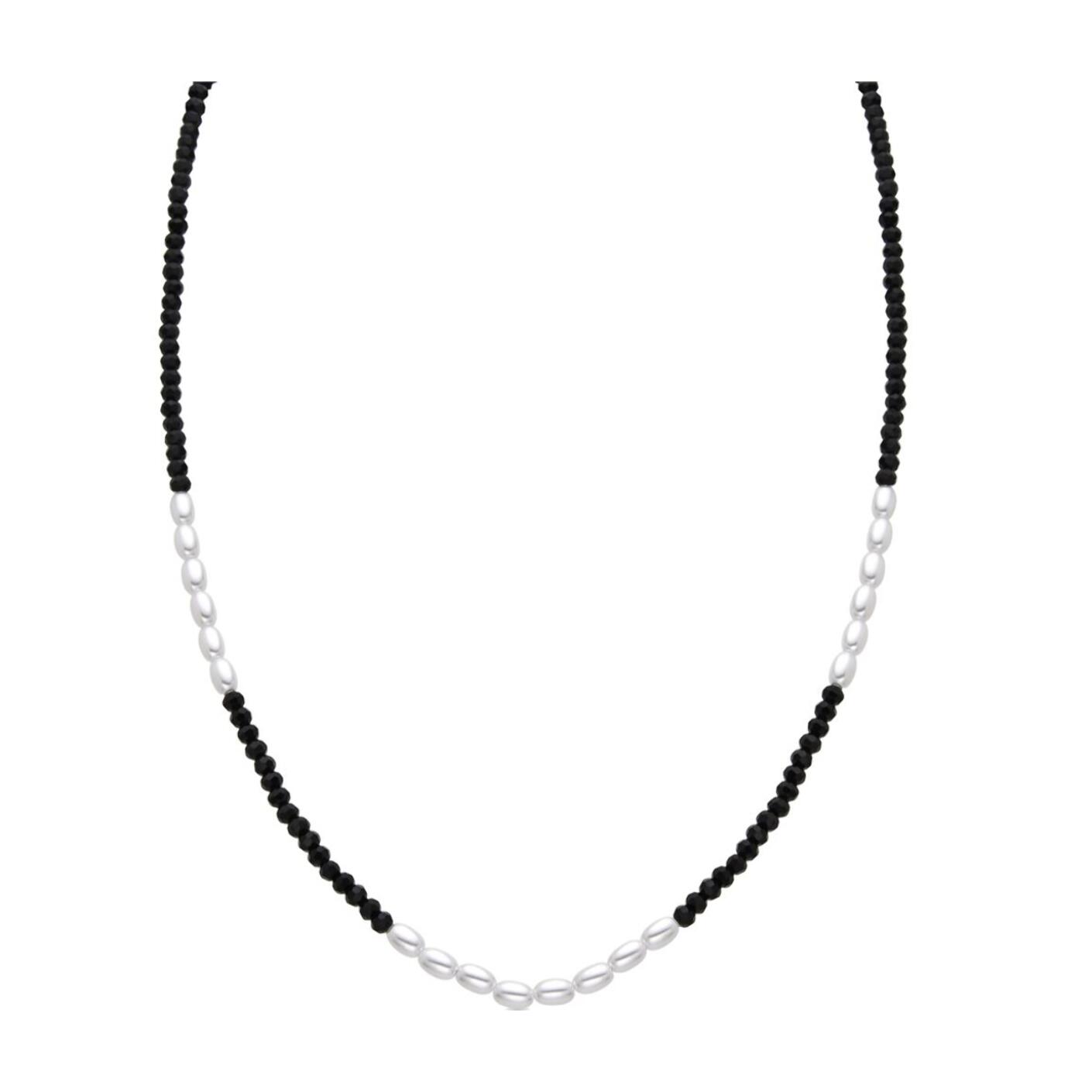 Collar con Perla Blanca acabado plata