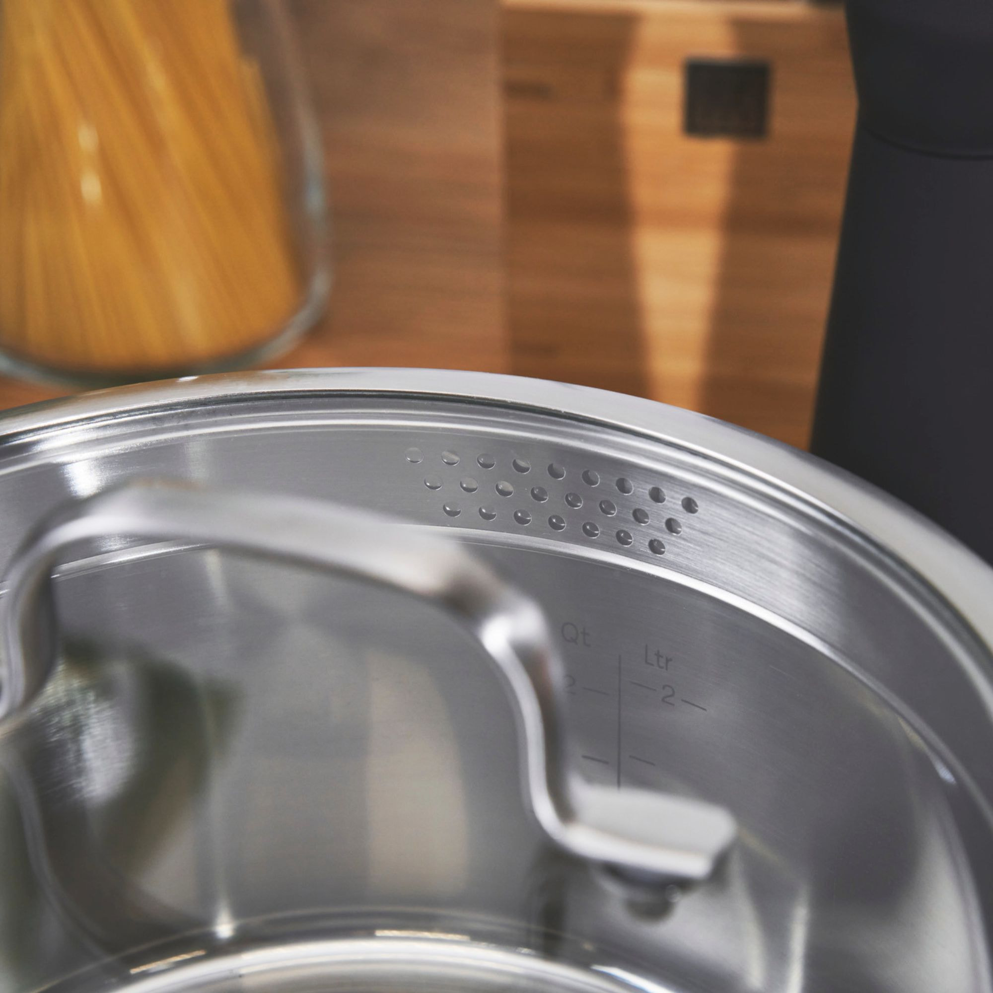 3-pcs, Set de casseroles, Argent