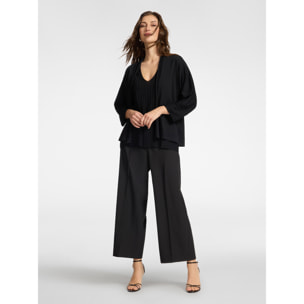 Elena Mirò - Pantalones palazzo - Negro