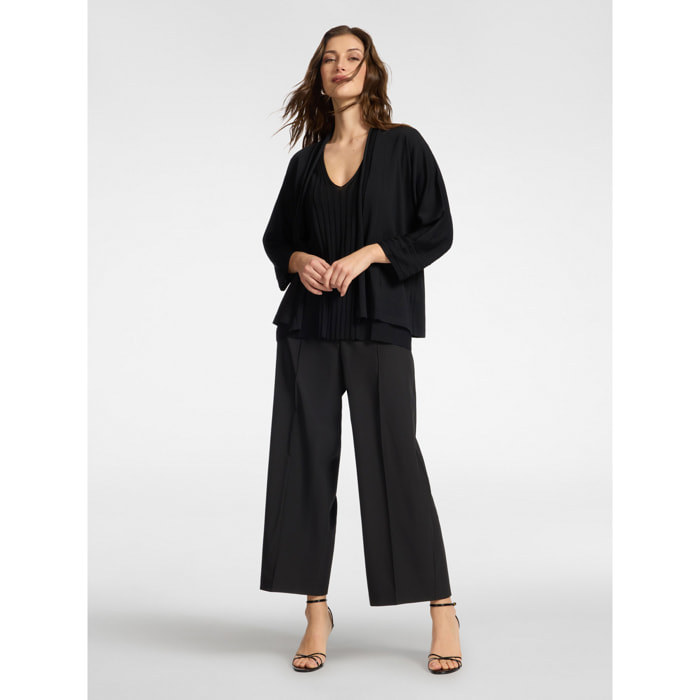 Elena Mirò - Pantalones palazzo - Negro