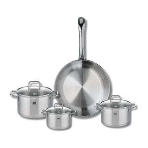Ensemble de 1 Poêle de cuisson 28 cm et 3 faitouts 12, 14 et 16 cm Elo Profi Citrin