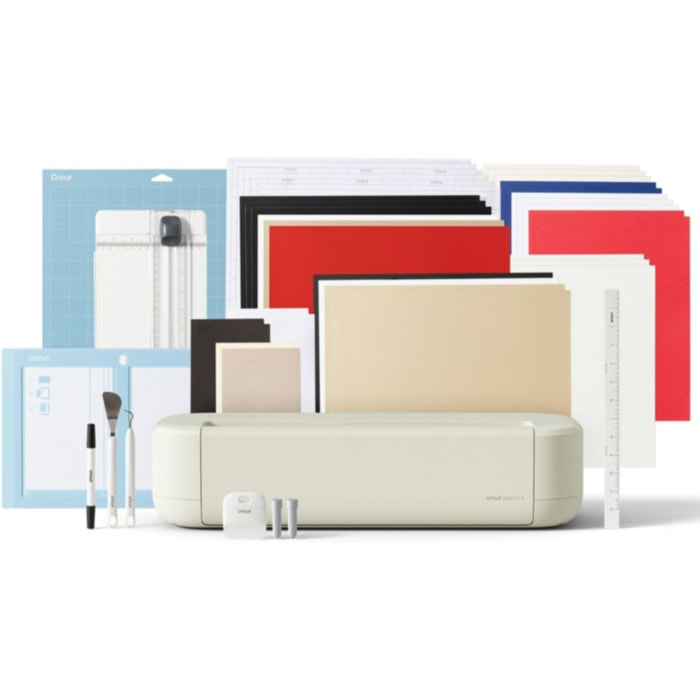 Machine de découpe CRICUT Pack Explore 5 Crème