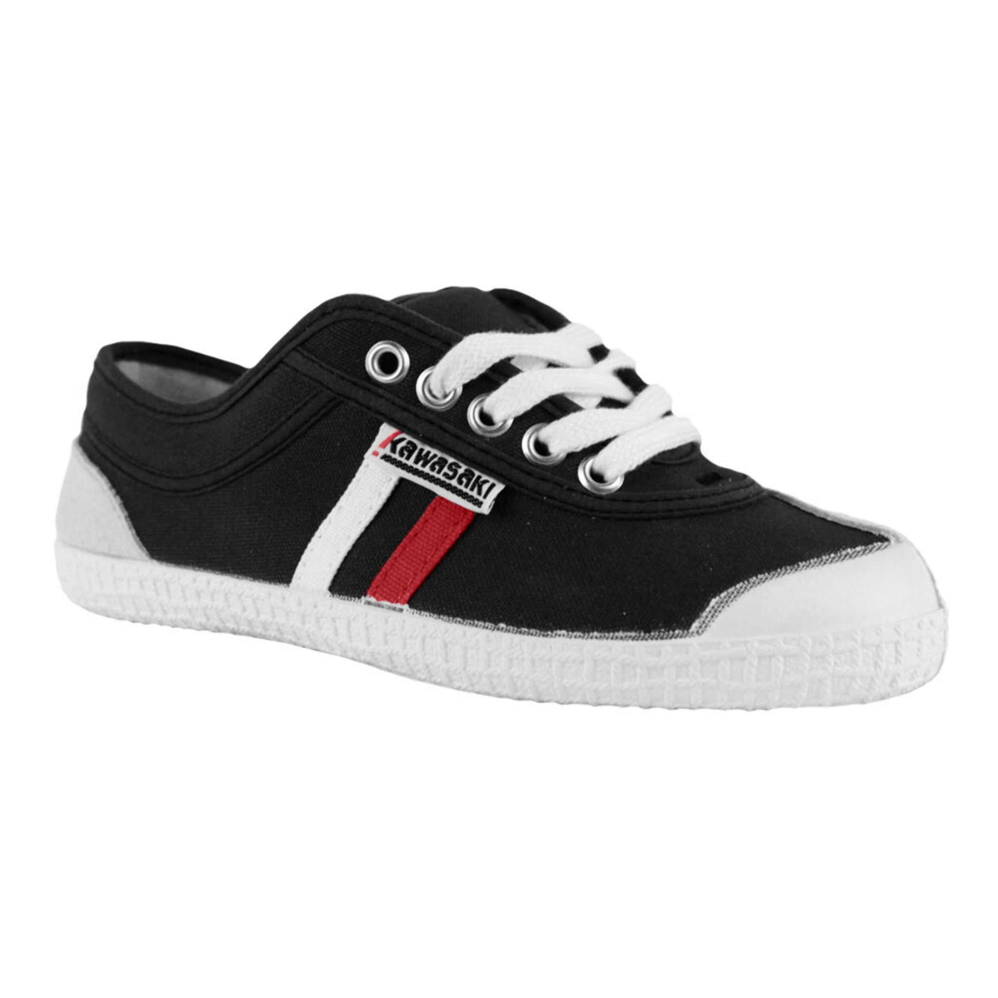 Zapatillas Sneaker para Hombre - KAWASAKI Retro 23 Canvas Shoe K23 60W14 Black Red/White Stripe