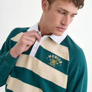 Polo MUNICH Stanford streetwear hombre de algodón orgánico verde