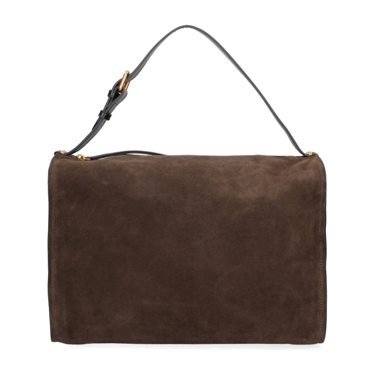 Borsa a spalla da donna Made in Italy - Modello Cielia Pro - Pelle scamosciata - 35.0 x 23.0 x 14.0 cm