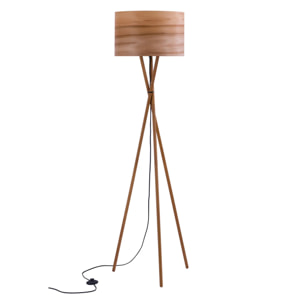 Lampadaire en bois d'hêtre et feuille de bois - Kyoto