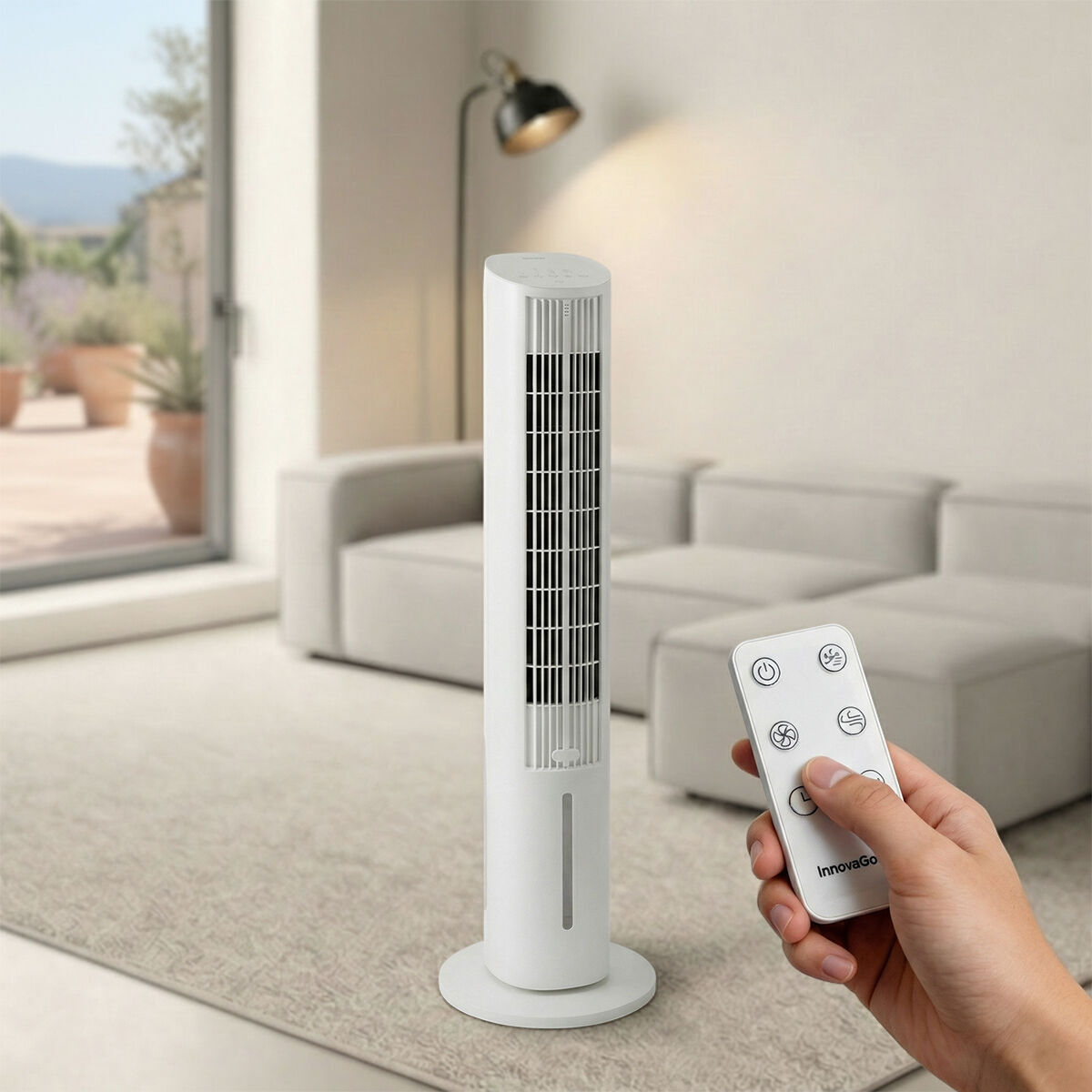 Climatiseur Évaporatif Portable Tour Multifonction avec Télécommande Hushly InnovaGoods