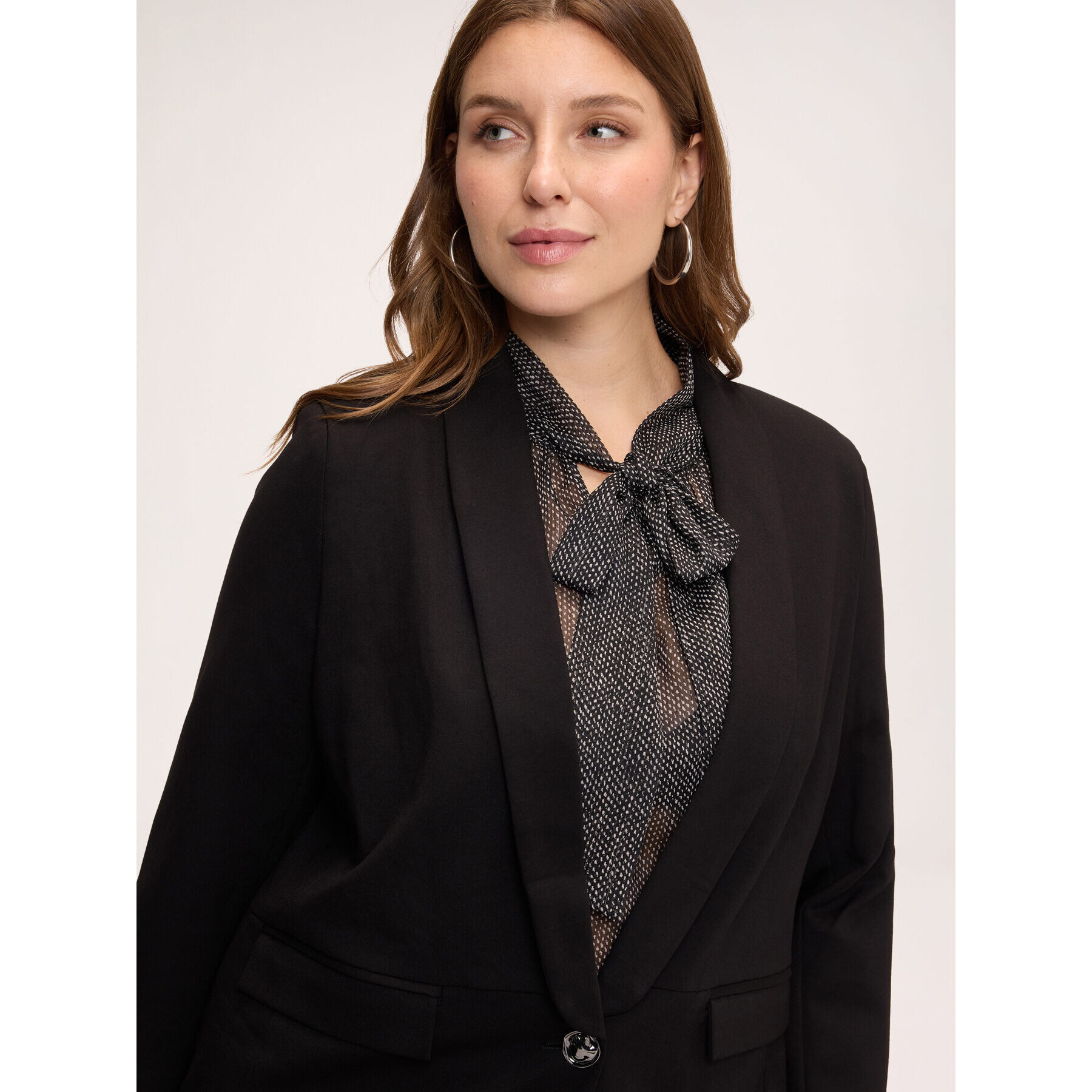 Fiorella Rubino - Blazer in Punto Milano - Nero