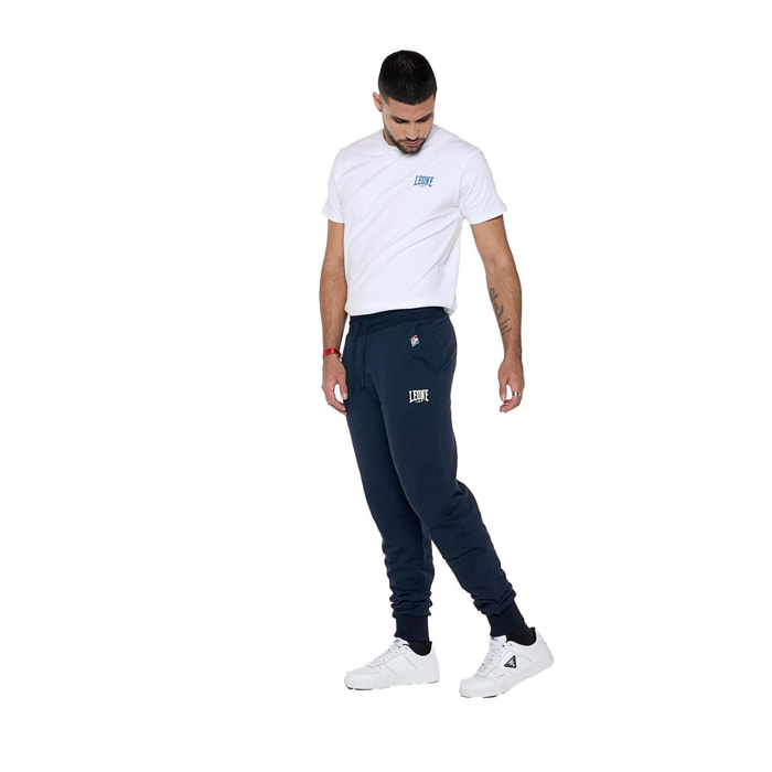 Pantalone sportivo invernale da uomo con polsino con logo piccolo "Basic"