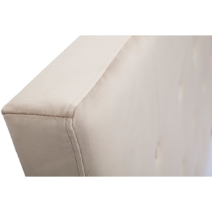 Tête de lit capitonnée en tissu velours taupe L170 cm LUTECE