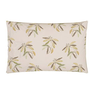 Taie d'oreiller imprimée en percale de coton, BROCART DECORATIF, Beige moyen