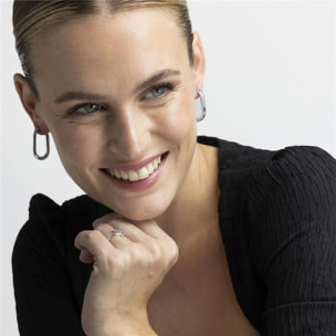 Pendientes Lux by Lux acabados en Rodio