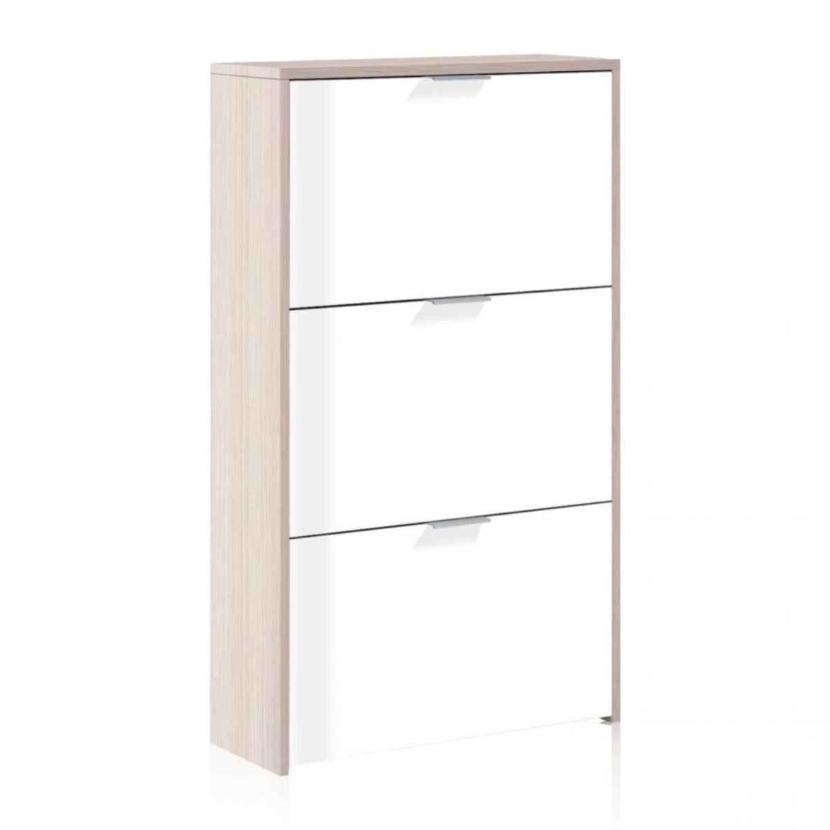 Zapatero Remi de 3 puertas Roble - Blanco