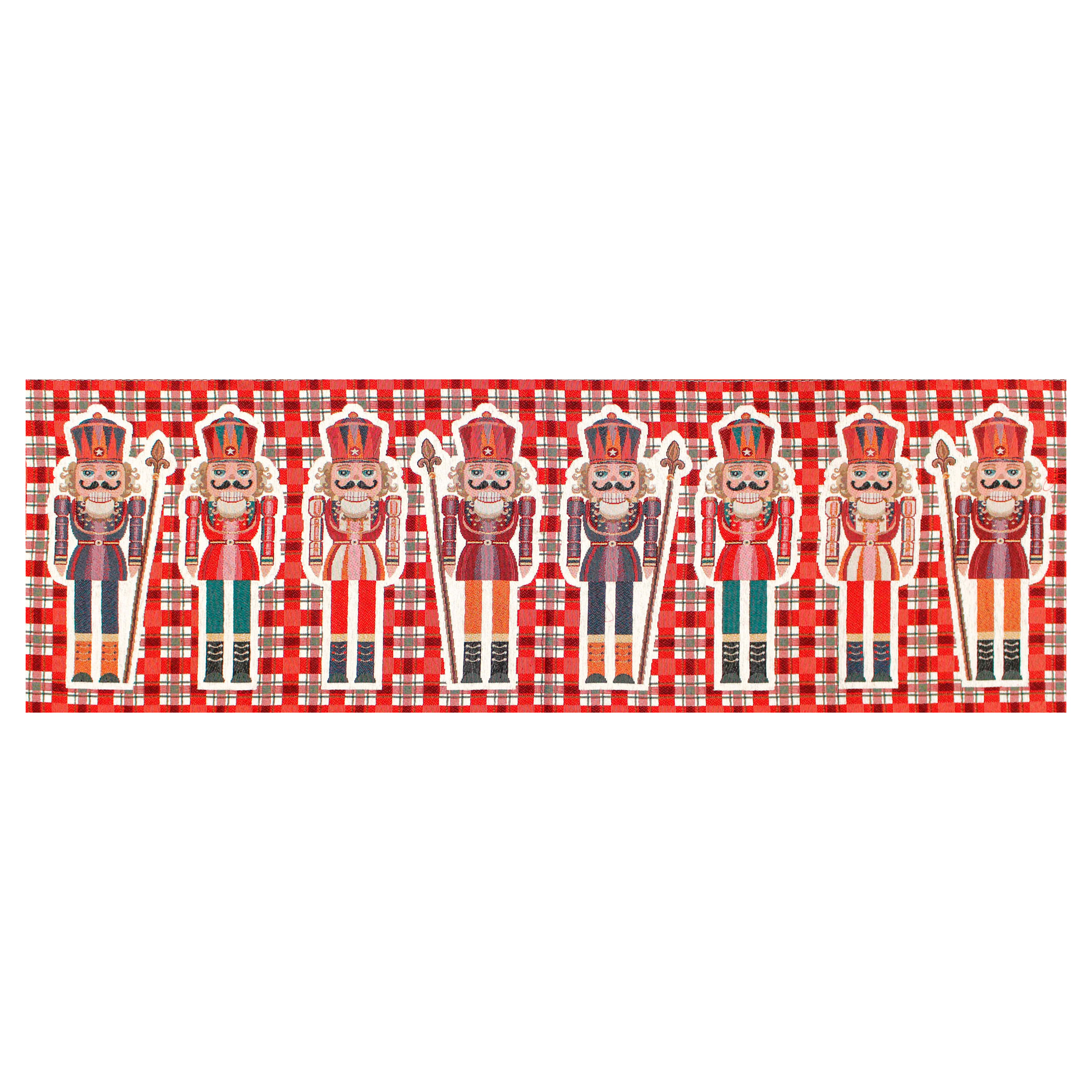 Runner Natalizio Schiacciamoci 40x140 cm Gobelin Jacquard