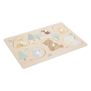 Puzzle bois 6 pièces maman bébé
