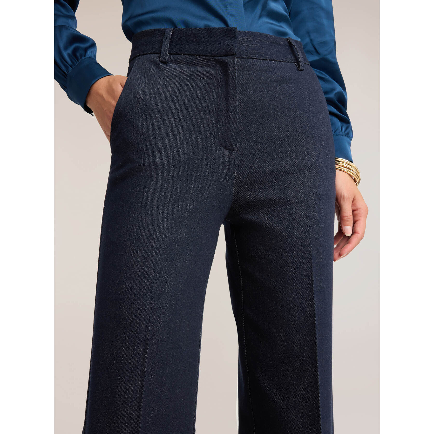 Motivi - Jeans sartoriale con piega stirata - Blu