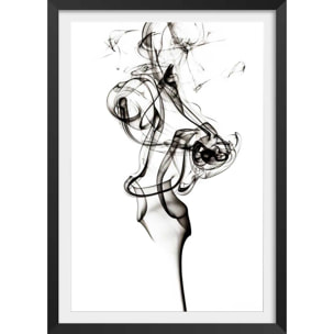 Poster smoke the dancer Affiche + cadre en bois - Noir