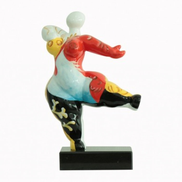 Statue femme danseuse multicolore H33cm - MISTYC