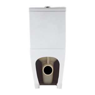 Pack Wc A5 + Manchon Connecteur | Toilette En Céramique | Manchon Extensible 150-470Mm | Wc Avec Abattant Frein De Chute | Double Chasse | Sortie Duale | Alday