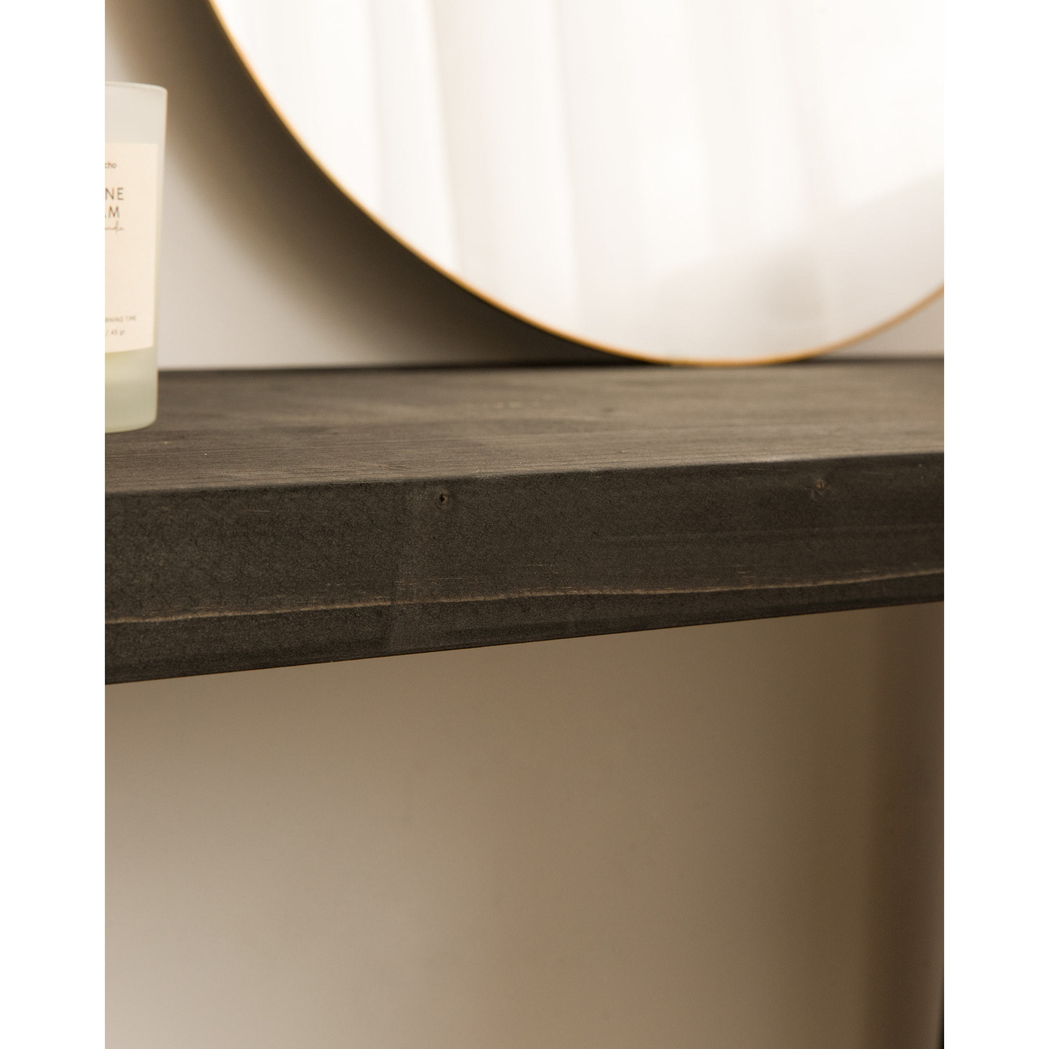 Console en bois massif en noir de 100x80cm Hauteur: 80 Longueur: 100 Largeur: 35