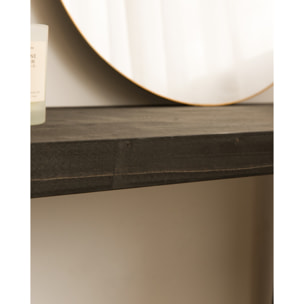 Console en bois massif en noir de 100x80cm Hauteur: 80 Longueur: 100 Largeur: 35