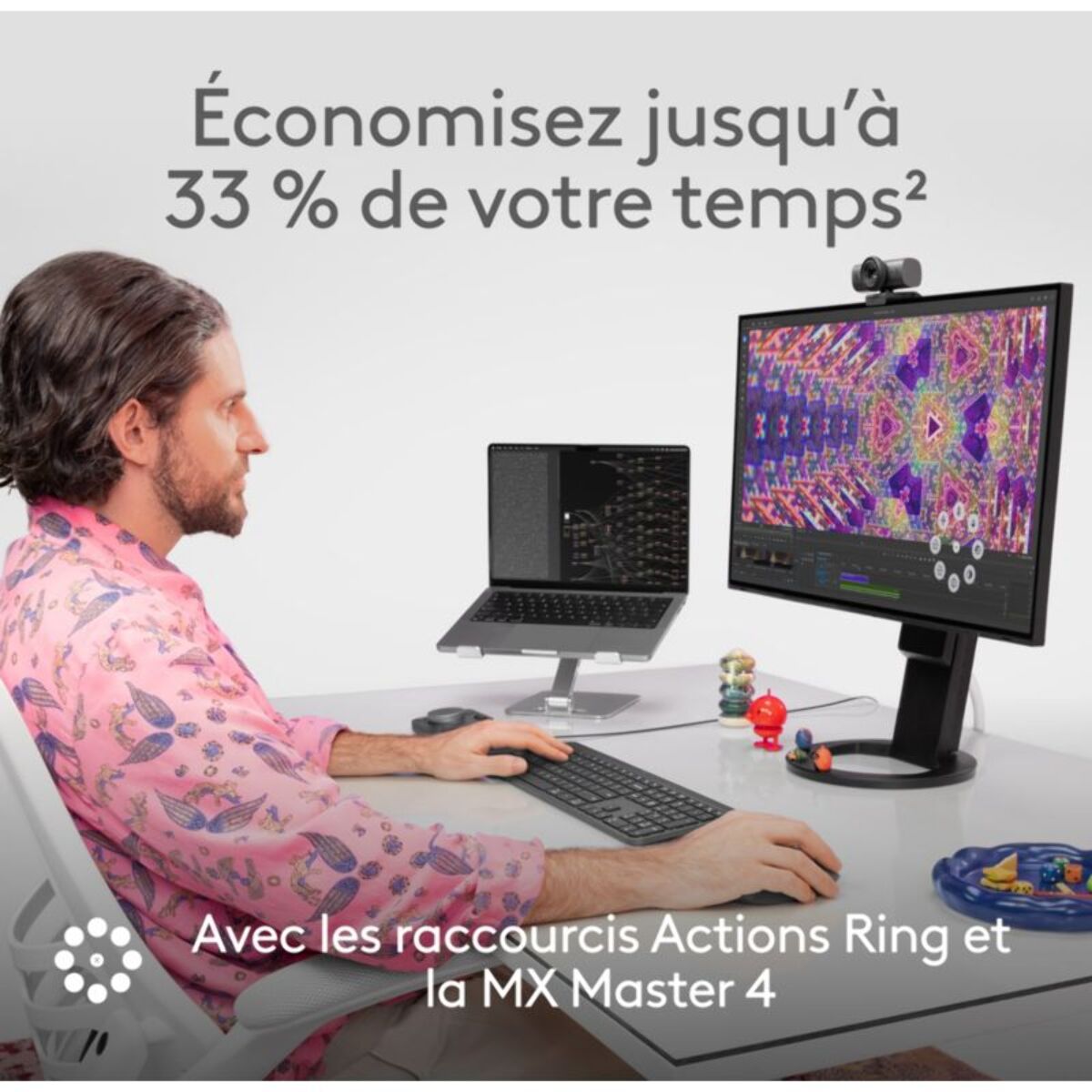 Souris sans fil rechargeable LOGITECH Souris sans fil rechargeable LOGITECH MX Master 4 graphite + 2 mois Adobe