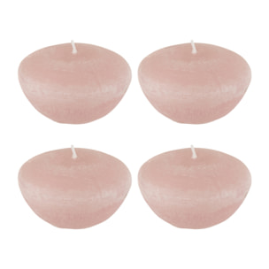 J-Line bougie Flottantes - rose - large - 8H - boîte de 4