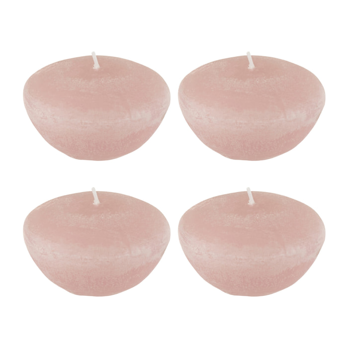 J-Line bougie Flottantes - rose - large - 8H - boîte de 4
