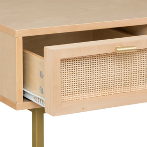 Console 3 tiroirs "Rayo" cannage rotin L110cm