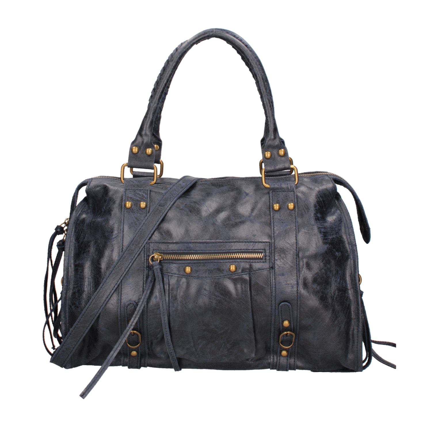 Borsa a spalla da donna - Modello Elara - Vera pelle - 41.0 x 28.0 x 13.0 cm