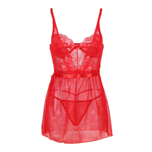 Babydoll SHORTLY Rojo, Intimax