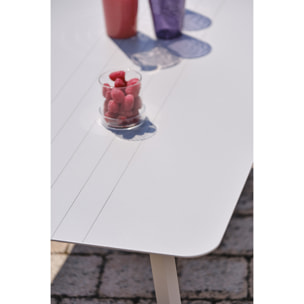 MANOSQUE - Salon de jardin d'angle 7 places en aluminium et corde