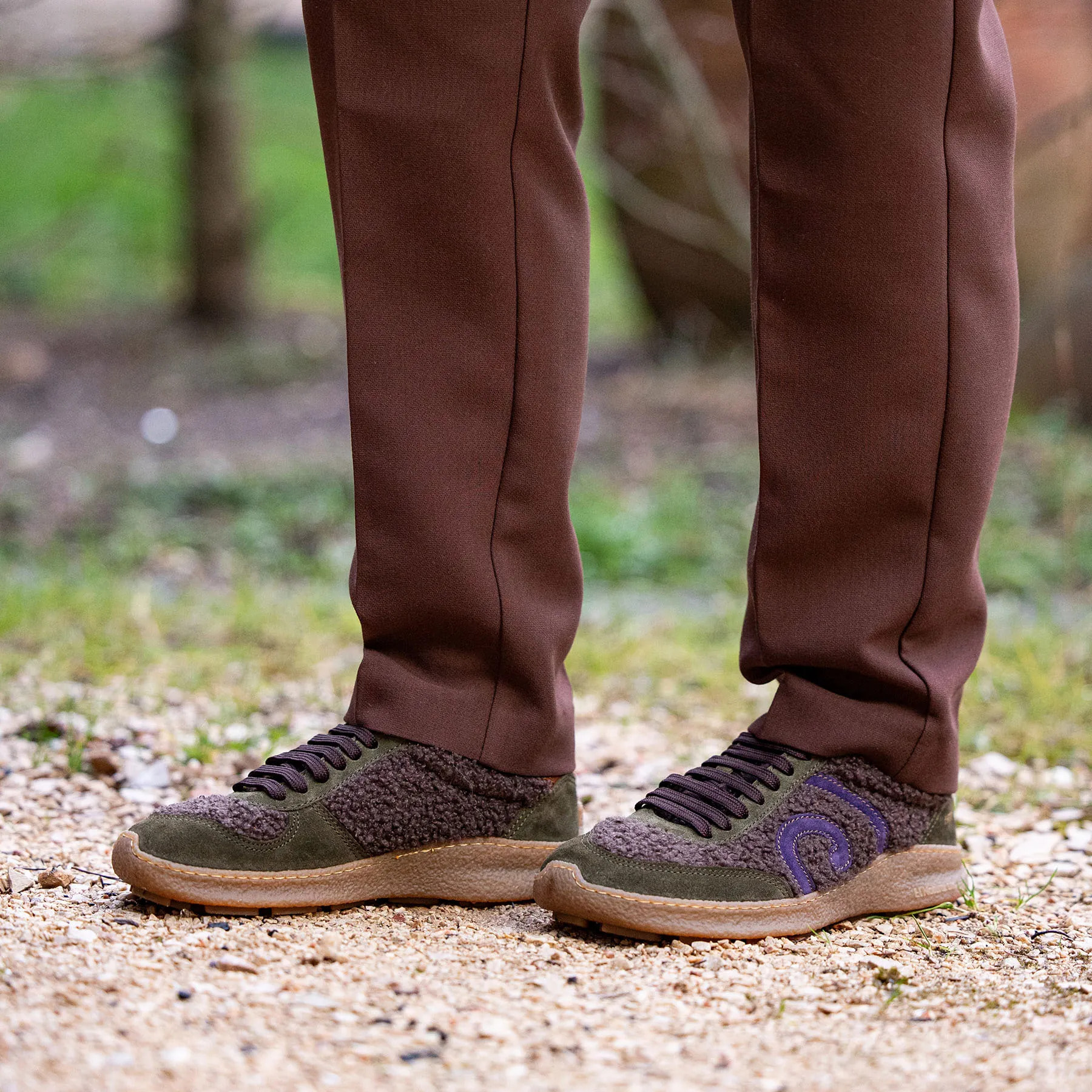 Zapatos N5435B MULTI MATERIAL BROWN/ OROEL color Brown