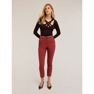 Motivi - Pantaloni regular - Bordeaux