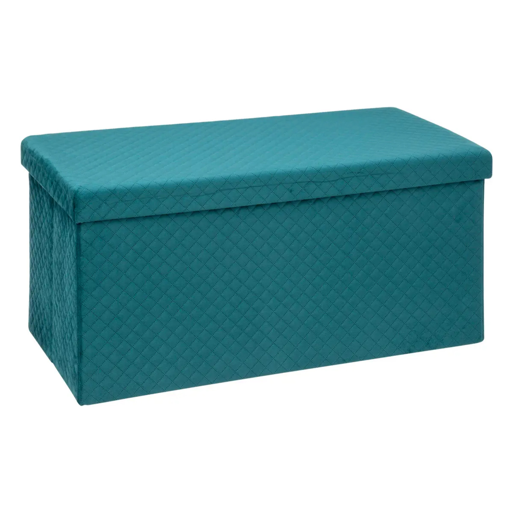 Pouf double pliant Velours Bleu Mix N' Modul