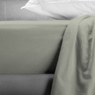 UNO CASA DESIGN Lenzuolo con Angoli Beatriz in 100% Cotone No-Stiro Tinta Unita_Matrimoniale_spring