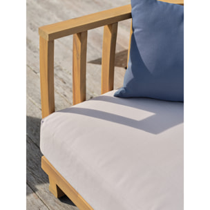 BOGOTA - Salon bas de jardin 5 places en bois d'acacia, plateau effet béton