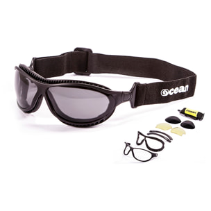 Gafas de deportes acuáticos OCEAN TIERRA DE FUEGO - Negro mate / Ahumada