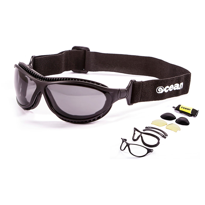 Gafas de deportes acuáticos OCEAN TIERRA DE FUEGO - Negro mate / Ahumada