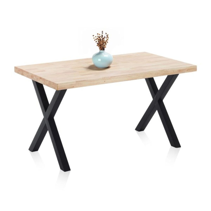 Mesa de comedor X-Loft 140 Roble salvaje - Negro