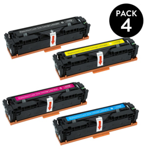 TONER GENÉRICOS HP CE400X CE401A CE402A CE403A PACK 4