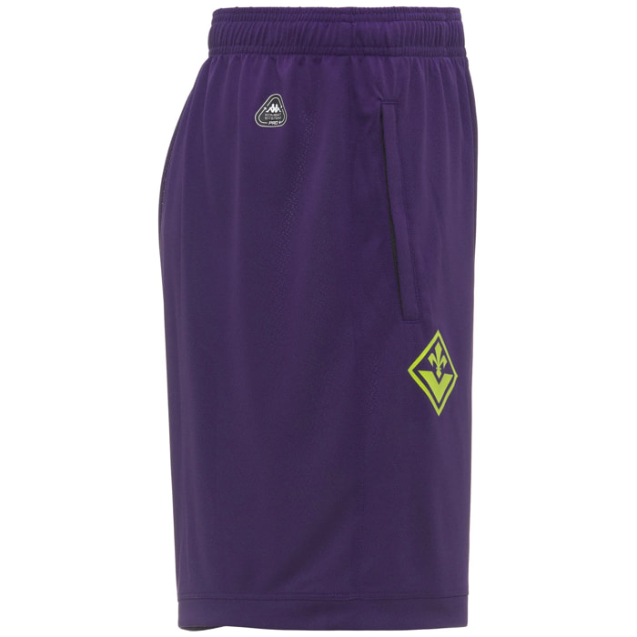 Kappa - Pantaloni Corti Uomo Viola - Mixiozip Pro Fiorentina